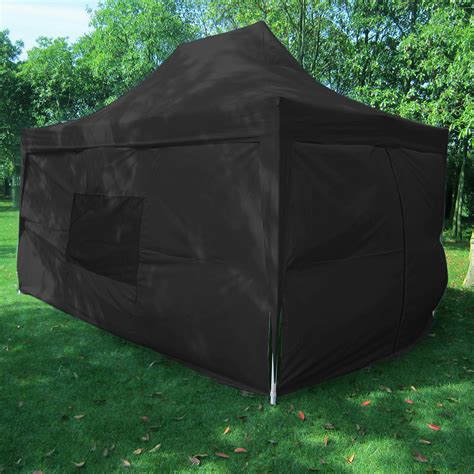 black pop  tent  sidewalls curtains