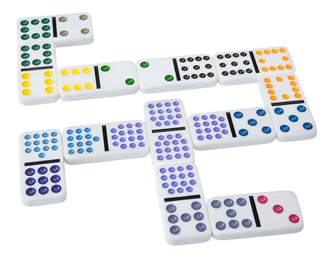 double  dominoes set  color dot gamedicechip