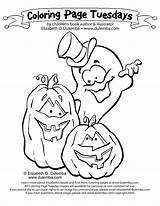 Coloring Halloween Ghost Tuesday Dulemba Pages Pumpkins Closer Getting sketch template