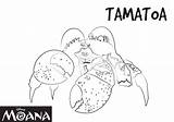 Moana Coloring Pages Tamatoa Kids sketch template
