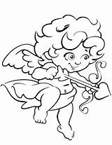 Cupid Valentine Coloring Cute Pages Printable St Categories sketch template