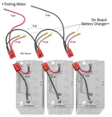 volt series trolling motor connection kit   board charging