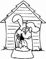 Dog House Cartoon Cliparts Coloring sketch template