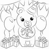 Bears Oma Geburtstagsfeier Ausmalbild Supercoloring sketch template