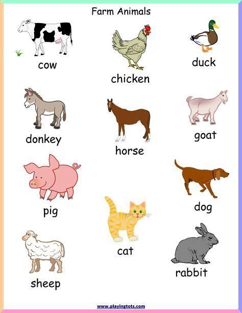 printable farm animals chart keywordstoddlerpreschoolkidslearn