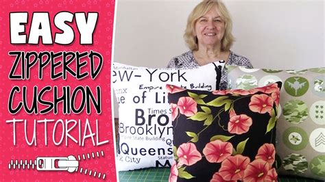 easy zippered cushion cover tutorial youtube