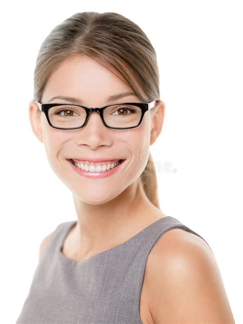 Glasses Eyewear Business Woman Happy Portrait Royalty Free
