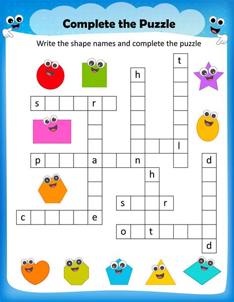 printable fun crosswords  kids  activity