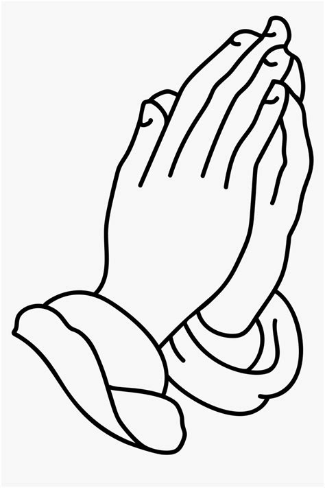 Cross And Praying Hands Clipart Black And White