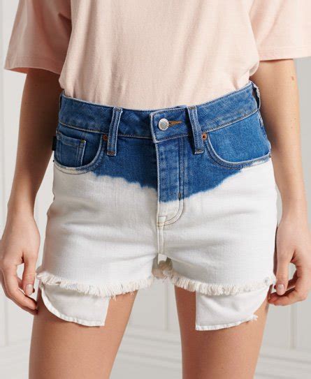 womens skinny hot shorts in folk embriodery superdry