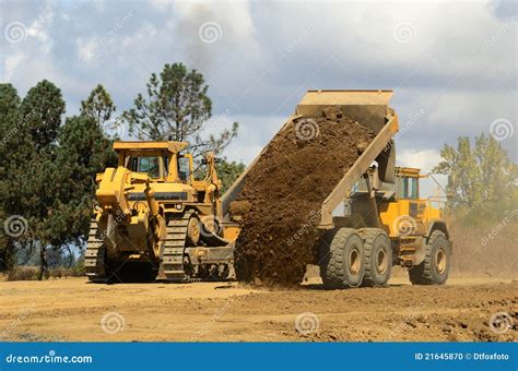 dumping dirt stock photo image