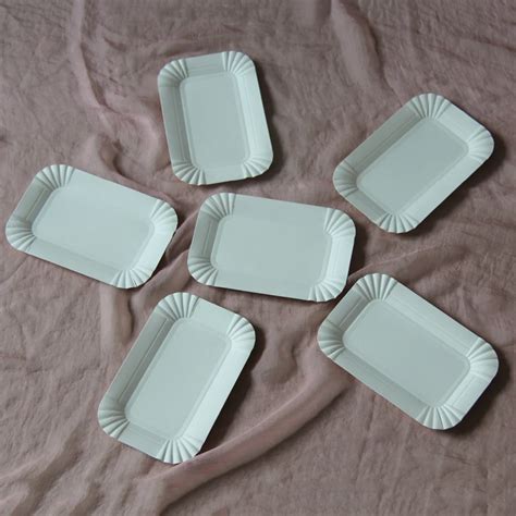 hot selling pcs disposable paper plates rectangular dinnerware paper
