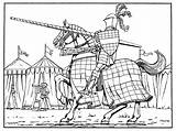 Medieval Pferde Turnier Malvorlage sketch template