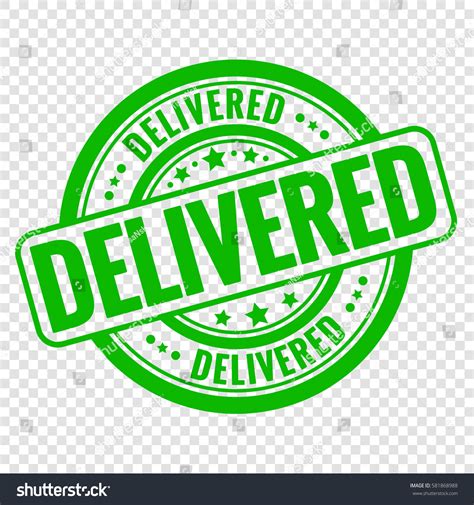vector delivered stamp isolated  transparent