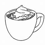 Mug Marshmallows Clipartmag sketch template