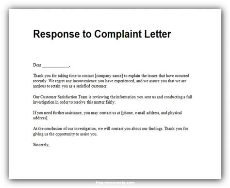 powerful examples  response  complaint letter    write
