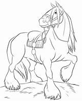 Brave Coloring Merida Pages Horse Disney Angus Movie sketch template