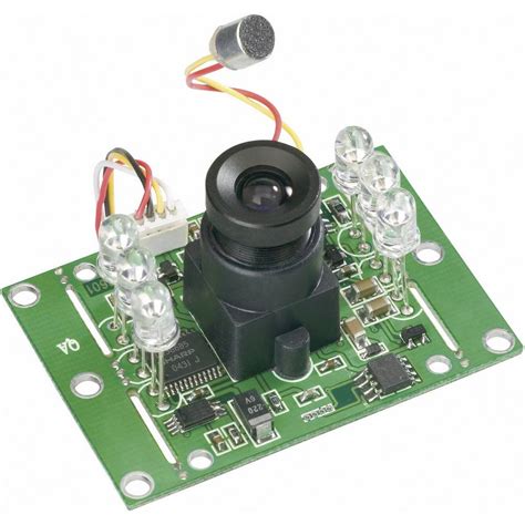 conrad ccd ir board camera  infrared emmitters  mic  conradcom