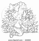 Hiding Bush Coloring Behind Girl Clipart Outline Illustration Royalty Bannykh Alex Bushes Rf Small 2021 sketch template