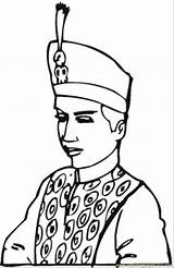 Indonesia Royal Family King Coloring Printable Pages Color Peoples sketch template