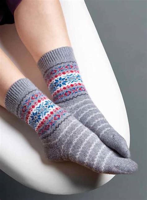 women s fairisle cashmere bed socks by british boxers