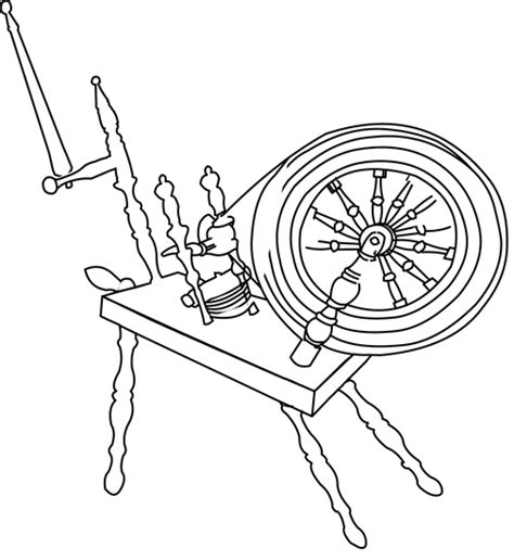 objects spinning wheel outline classroom clipart
