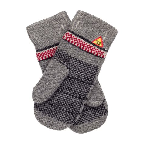 ekshaerad gray wool mittens