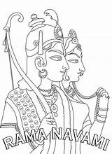 Navami Rama sketch template