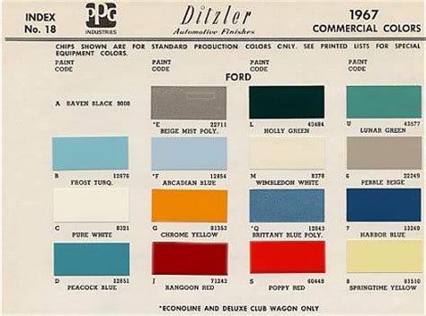 ford paint colors