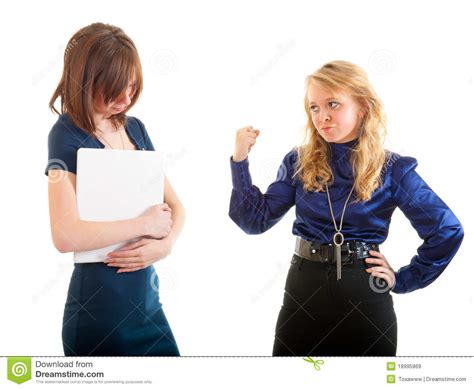 angry boss argue employee woman royalty free stock image