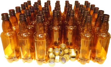 plastic beer bottles caps ml pint pk pet amber  brew
