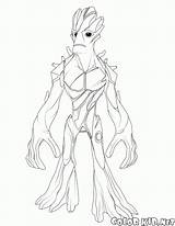 Groot Coloring Pages Lord Star Focused Para Colorear La Galaxia Guardianes Dibujo Drax Destroyer Colorkid Galaxy Guardians sketch template