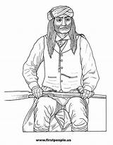 Coloring Seminole Pages Color Mangas Clipart Firstpeople sketch template