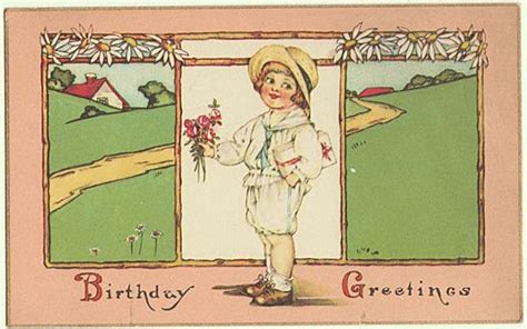 birthday greetings vintage postcard from 1926 from