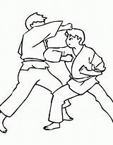 Taekwondo Coloring sketch template