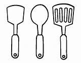 Spatula Coloring Drawing Kitchen Spatulas Book Utensil Clipart Transparent Background Coloringcrew Hiclipart Print sketch template