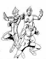 Ultraman Mewarnai Sketsa Menggambar Gambarcoloring Kartun Wonder Diposting sketch template