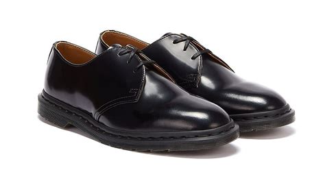 dr martens dr martens archie ii smooth leather mens black shoes  men lyst