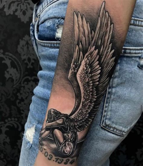 Top 100 Simple Guardian Angel Tattoo Designs