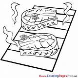 Coloring Pages Meat Children Sheet Food Sheets Title sketch template
