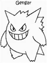 Pokemon Coloring Gengar Pages sketch template