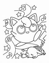 Pokemon Coloring Pages Jigglypuff Puff Color Drawing Print Jiggly Pikachu Printable Book Cute Girl Squirtle Mixed Getdrawings Drawings Books Party sketch template