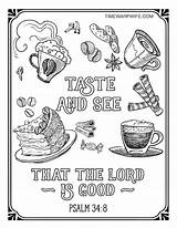 Coloring Psalms Bible 34 Sheet Printable Christian Sheets Pages Taste Print Exodus Timewarpwife Kids Verses Stress Reliever Friday Every Posted sketch template