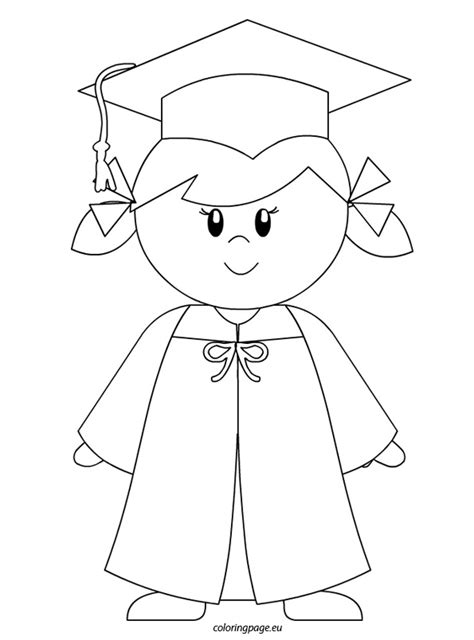 graduation cap coloring page  getcoloringscom  printable