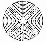 Chartres Labyrinth Cathedral Labirinto Labyrinths Catedral Laberinto Kosmos Washington Lucca Geometrie Heilige Symmetry Maze Christians Druids sketch template