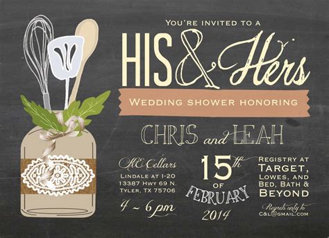 Couples Shower Invitation His And Hers Couples Shower Etsy Couples