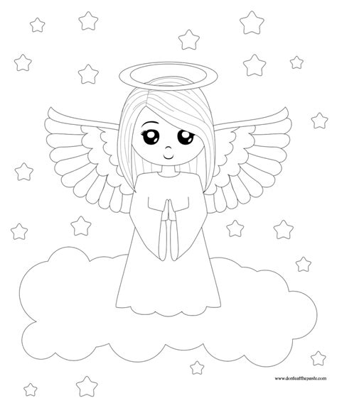 male guardian angel coloring page coloring home