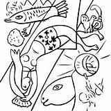 Chagall Cirque Colorier Seurat Livres Naif Thecolor Pinturas sketch template