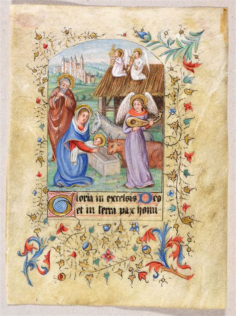 The Nativity [france 19th C ] 1 F 18 5 X 13 4 Cm Vellum 2 Ll