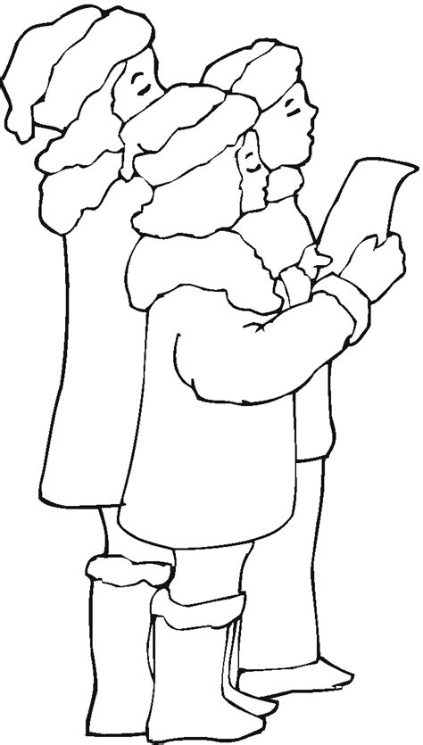 christmas caroling coloring pages learny kids